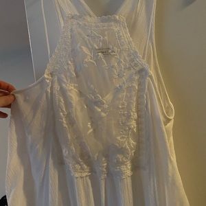 White high neck mesh top